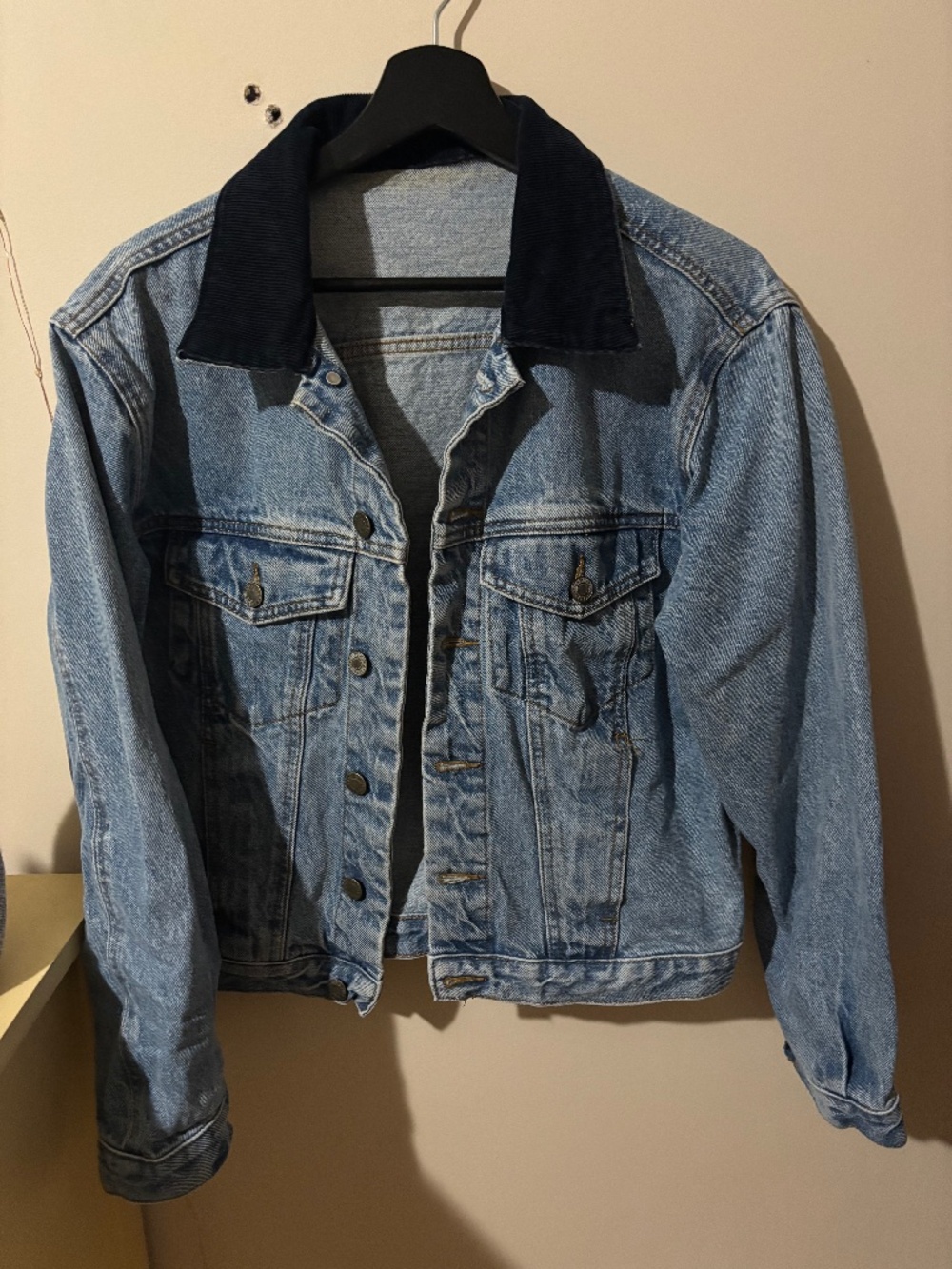 Pacsun Denim Jacket With Navy Corduroy Collar
